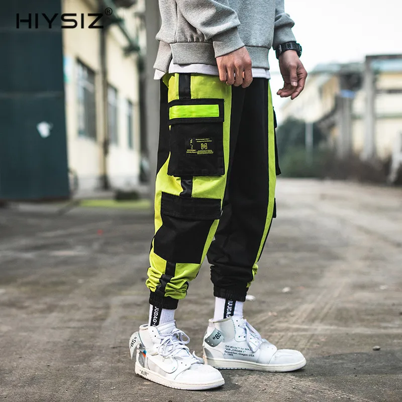 

HIYSIZ New Pants 2019 Brand Casual Streetwear fashion Trend Spring new style original Japanese personality color trousers ST421