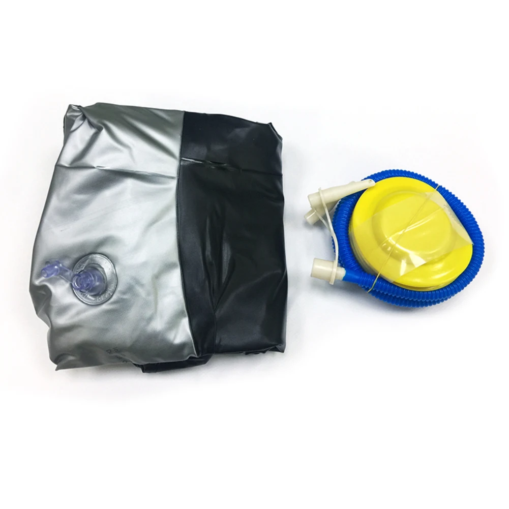 Black 1.6m Inflatable Boxing Bag Train Punching Stand Fitness Equipment