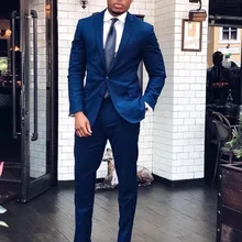 Midnight Blue Мода Для мужчин костюмы и пиджаки формальный повод смокинг для жениха костюмы для Свадебные вечеринки выпускного вечера мужской свадебный костюм костюмы