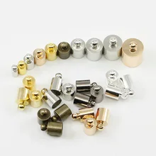 50 шт./лот, 3, 4, 5, 6, 7, 8, 9, 10 мм, концевой наконечник, подходит для кисточек, кожаный шнур, обжимной колпачок, s, бусины, колпачки, s, принадлежности для изготовления ювелирных изделий своими руками