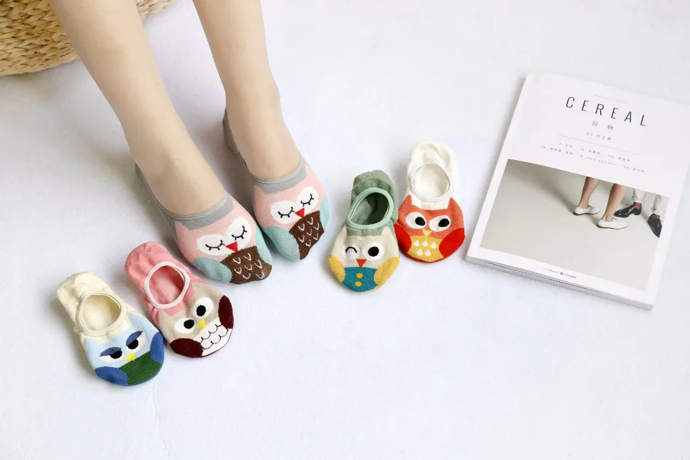;    Harajuku  3D OWL           Happy Candy Color  sokken