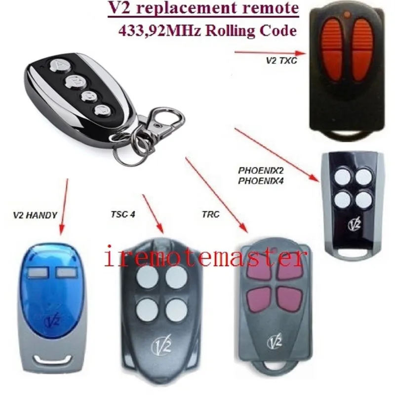 

V2 PHOX2,PHOX4 Remote control transmitter rolling code duplicator 433.92mhz free shipping
