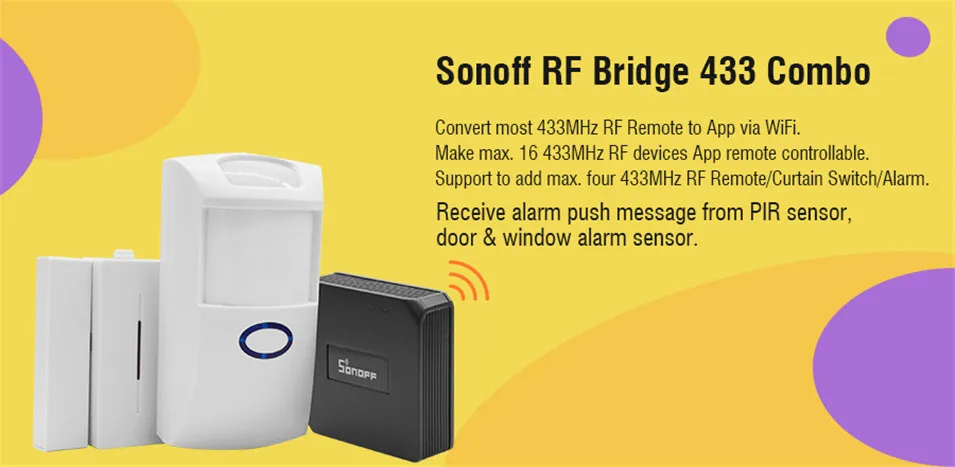 3---3pcs Sonoff PIR2 PIR Wireless Passive Infrared Detector Anti-Theft Alarm Smart Home Security System work with sonoff rf bridge