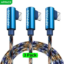 APPACS USB-C кабель 2.4A type-C быстрое зарядное устройство синхронизации данных 90 градусов кабель для Samsung Note 8 S8 Oneplus USB-C Реверсивный USB кабель