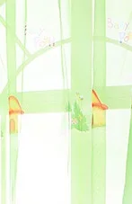 Современные деревенские Детские оконные шторы, тканевые занавески с принтом для детской спальни, детские цветные Мультяшные занавески для гостиной - Цвет: green sheer curtain