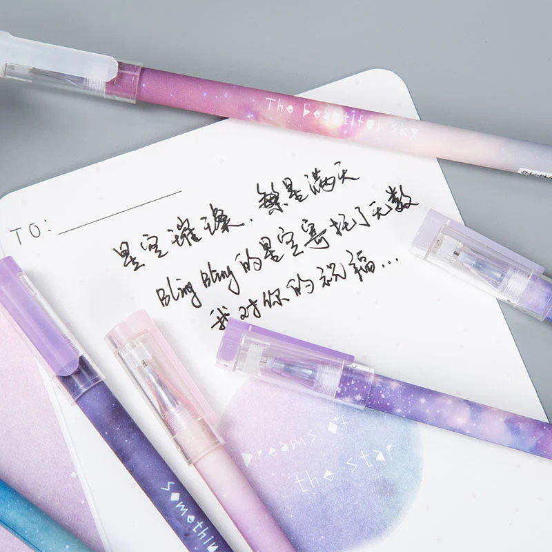 Гелевые ручки Kawaii Universe милые Звездные нейтральные для детей подарок школьные