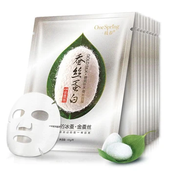 

OneSpring Skin Care Gold Silk Facial Mask Moist Smooth Moisturizing Oil Control Whiting Face Mask