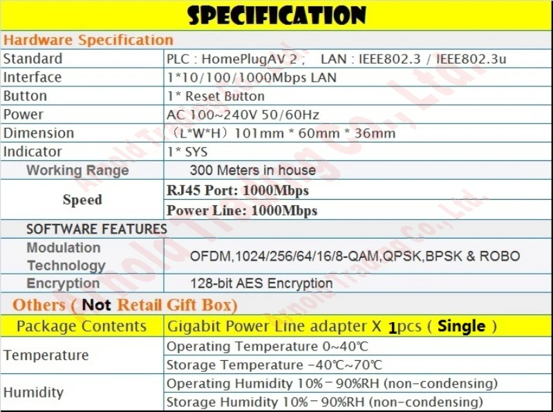 Single, RJ45 Gigabit 1000 Мбит/с powerline сетевой адаптер, AV1000 Ethernet ПЛК адаптер Wi-Fi маршрутизатор партнер, IPTV, Homeplug AV2