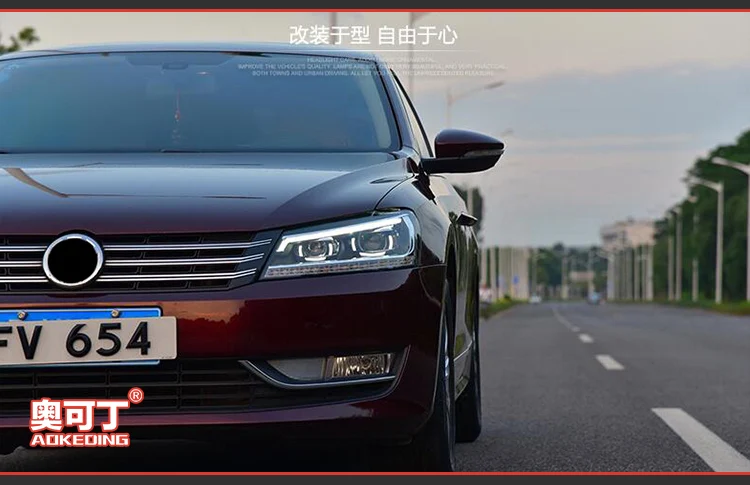 AKD автомобильный Стайлинг для VW Passat B7 фары 2012 Passat US светодиодный фонарь DRL Hid головной фонарь Ангел глаз биксеноновый луч аксессуары