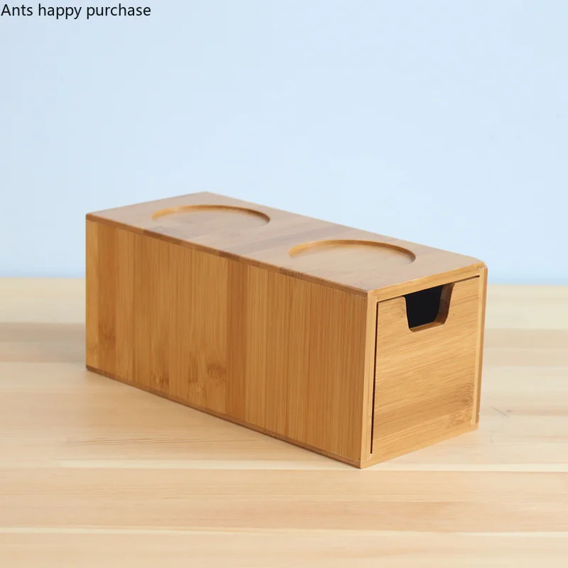Бамбуковая деревянная коробка, простая настольная коробка для хранения ящиков, туалетный столик для ванной, коробка для хранения косметики, эфирное масло для хранения