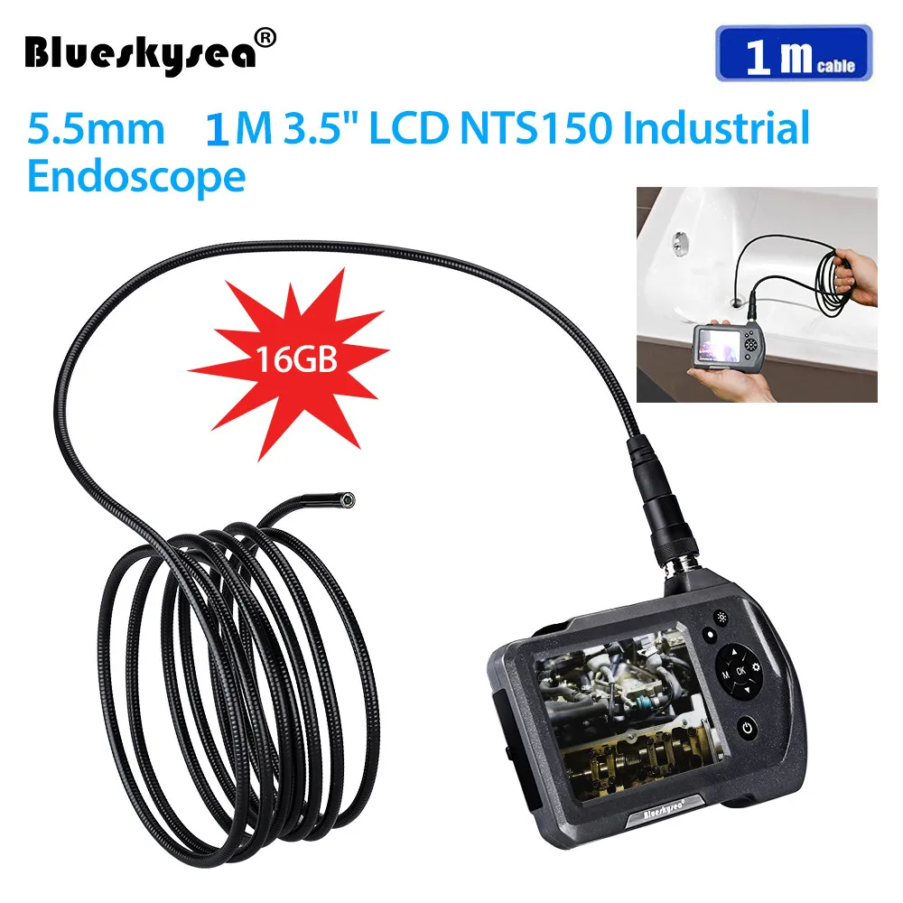 Eyoyo Inspector DVR 5 мм объектив 1 м жесткий кабель для канализации 3 &quotЖК-камера осмотра
