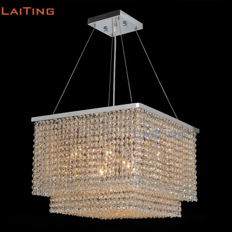 

Laiting Lighting Art Deco Square Kristal Lamp Lighting Fixture Modern Living Room LED Lighting +Free shipping