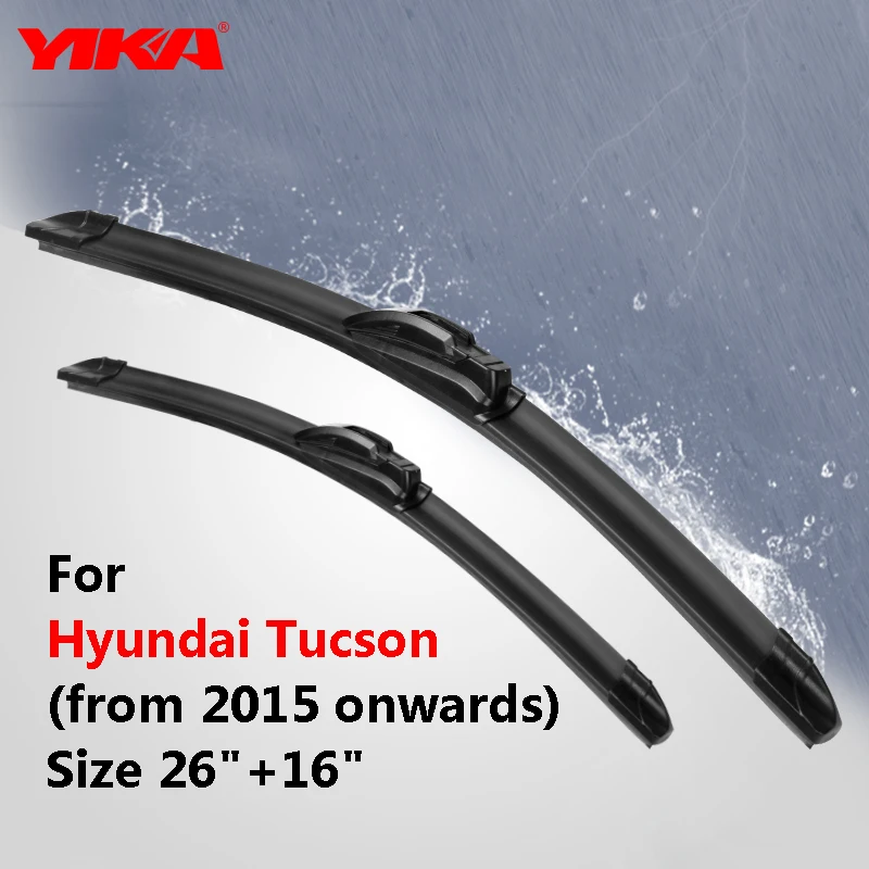 YIKA 26"+16" For Hyundai Tucson from 2015 onwards Windscreen Wipers Car
