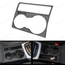 for Audi A4 B8 A5 2009 -2015 Carbon Fiber 3D Stickers Water Cup Holder Frame Trim Cover Car styling Interior Accessories