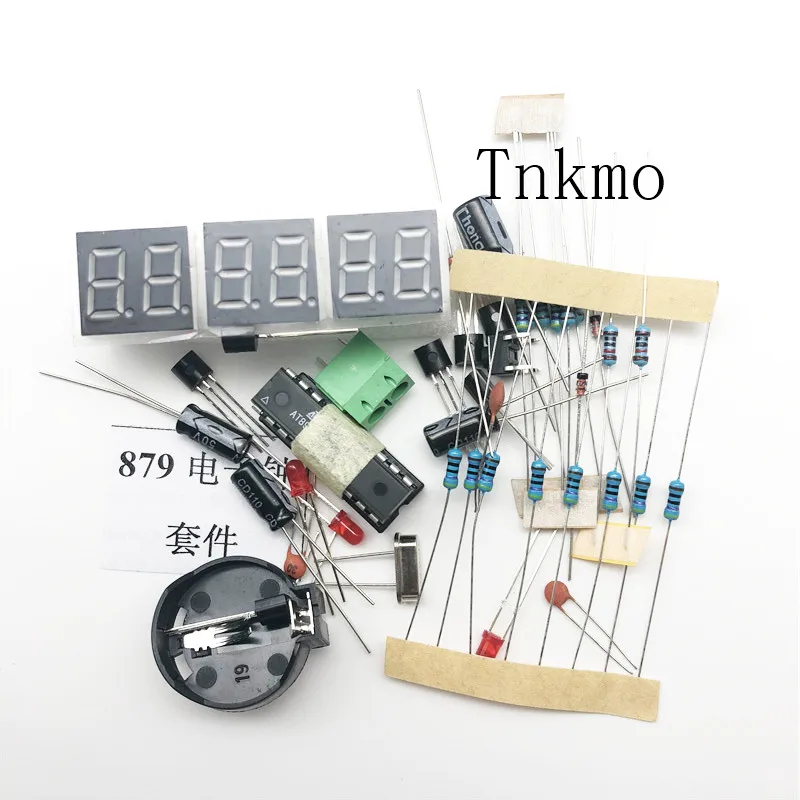 

1set AT89C2051 Electronic Clock Digital Tube LED Display Suite Electronic Module Parts and Components DC 9V - 12V DIY Kits