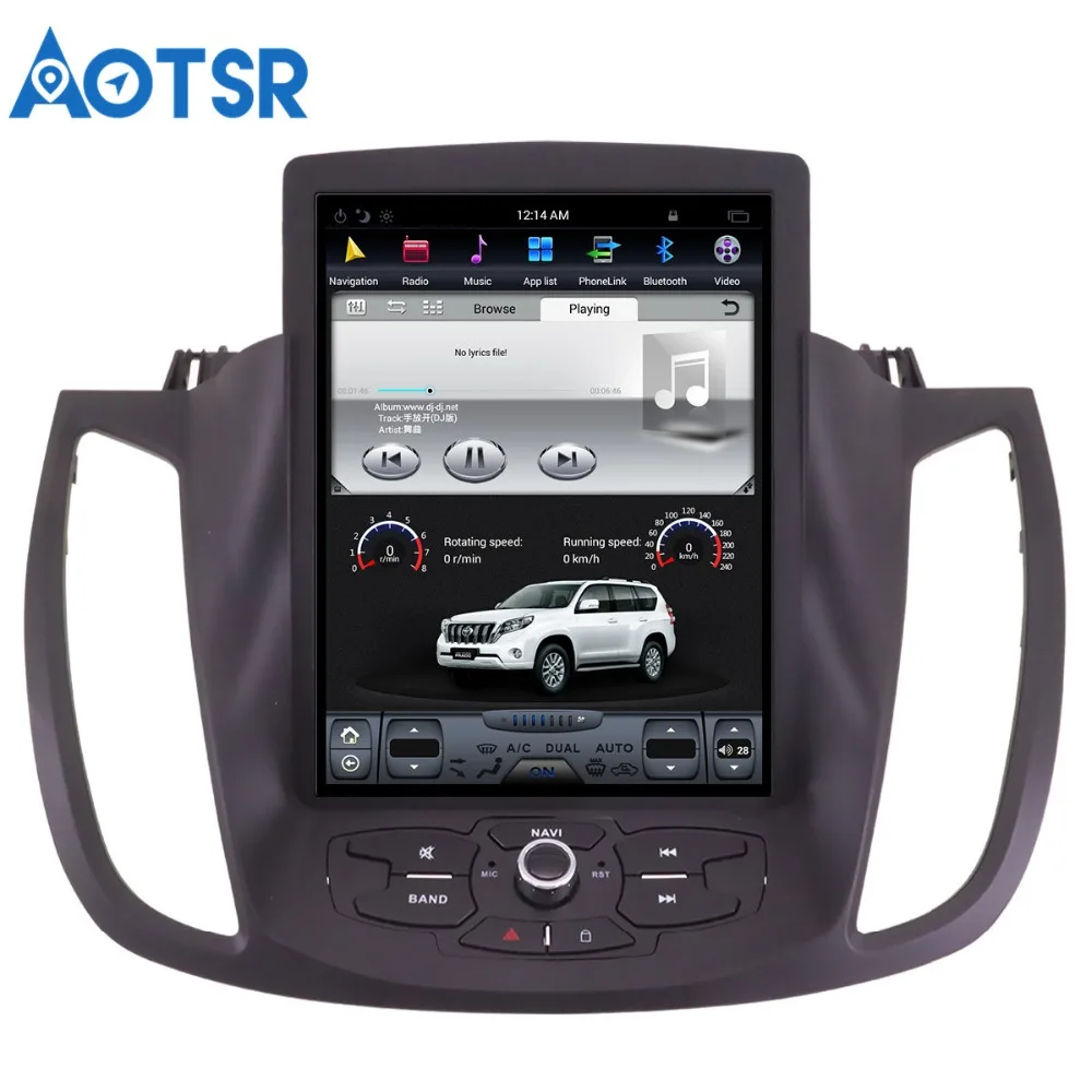 Top Android 7.1 Tesla style Car No DVD Player GPS Navigation For Ford Kuga 2013-2017 Auto navi stereo headunit multimedia recoder 4