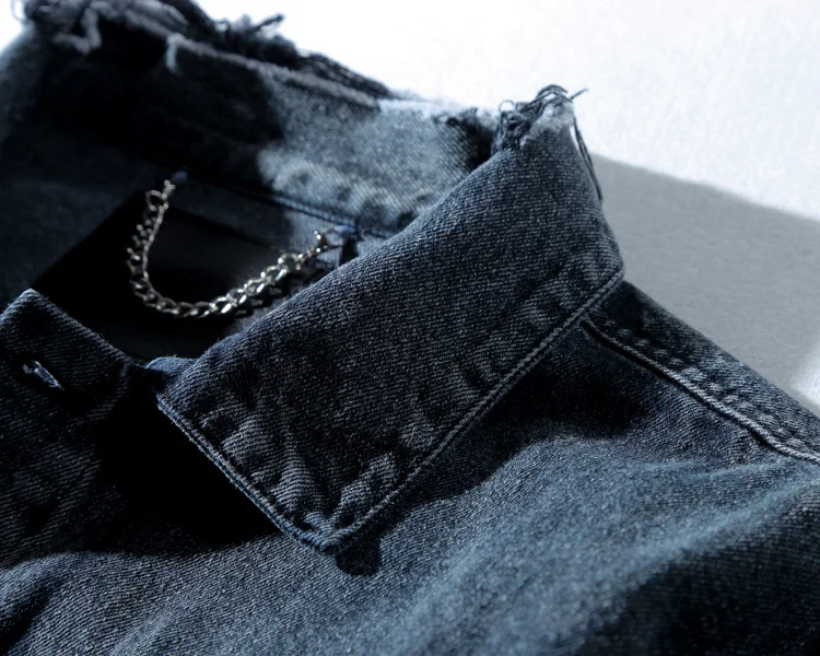 2018SS Xieruis SINNERS Logo Embroidery Women Men Denim Jacket Hiphop Streetwear Men Jeans Jackets Coats