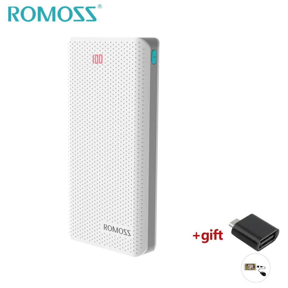 ROMOSS 20000mAh Pover Bank Dual USB Port LED Powerbank