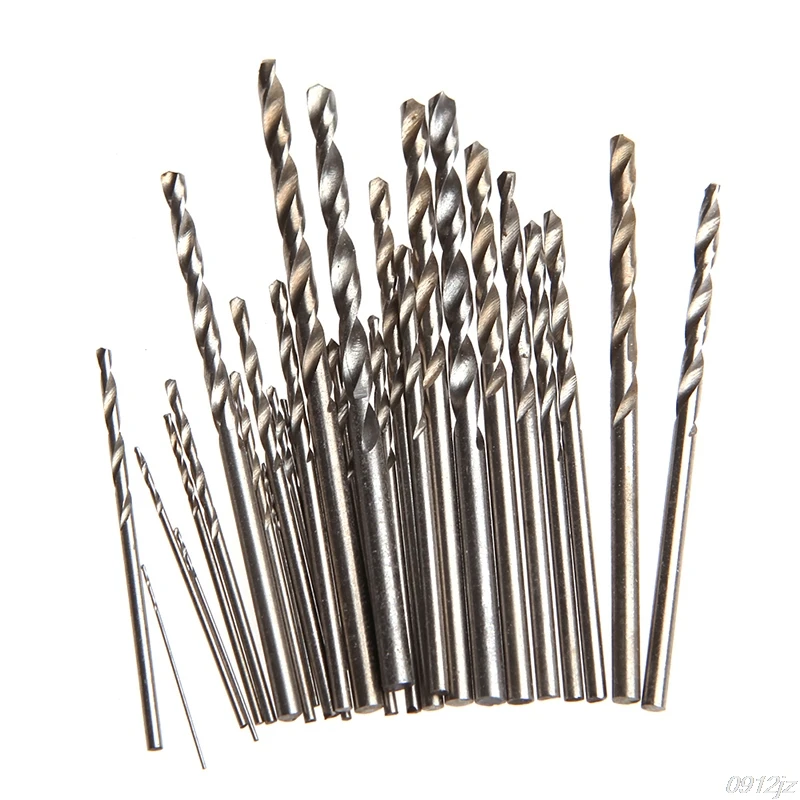

28Pcs Mini Micro HSS Twist Drill Bits Set Metric Sizes 0.3-3.0mm For PCB Crafts New Drop ship