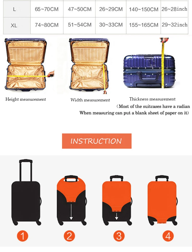 HMUNII, уплотненный Чехол для багажа с милым рисунком, 18-32 дюйма, чехлы для чемодана, багаж на колесиках, пылезащитный чехол, аксессуары для путешествий