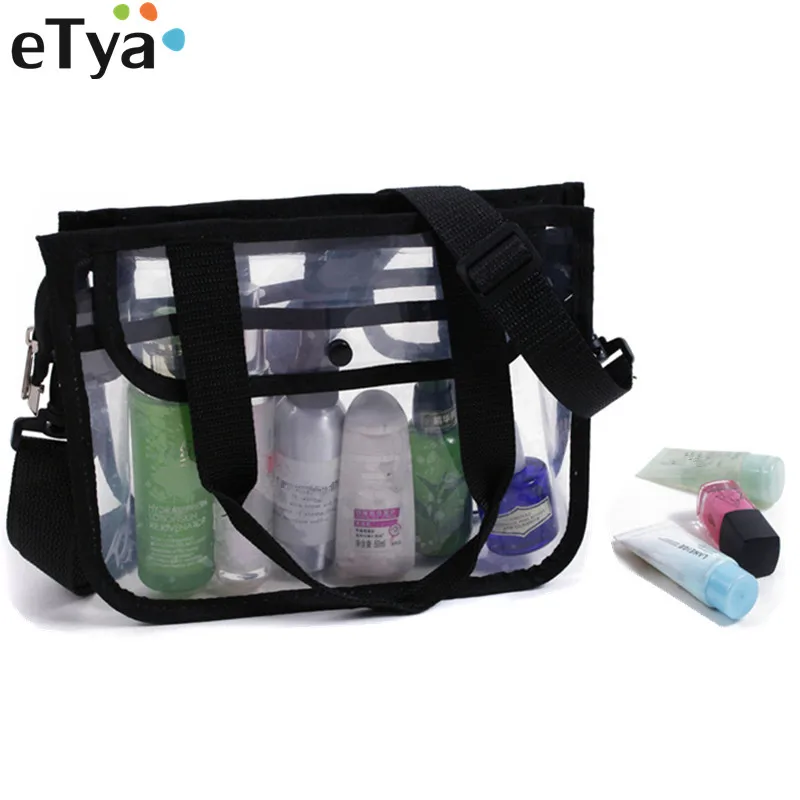 

eTya Women Makeup Bags PVC Cosmetic Bag Functional Make Up Bag Case Travel Wash Toiletry Bath Organizer Set Beach Shoulder Bag