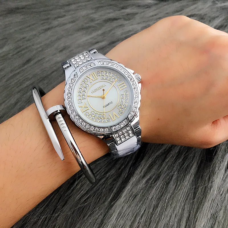CONTENA Top Brand Luxury Rhinestone Bracelet Watch Women Watches