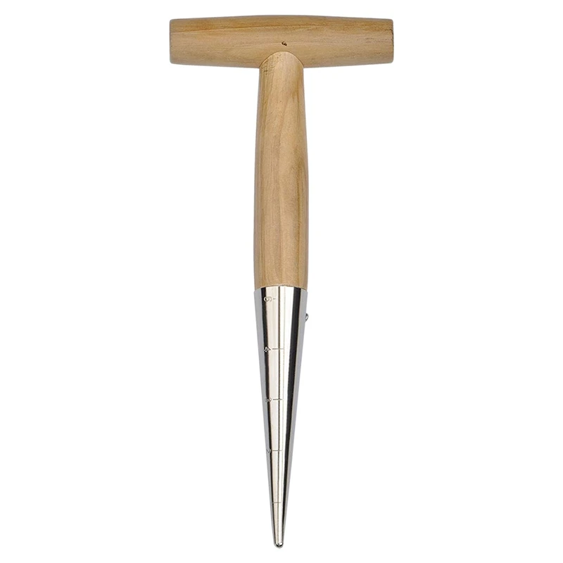 

Hand Held Bulb Planter Hand Dibber With Light Weight Wooden Handle