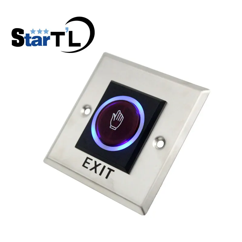 NC/NO/COM квадратная без сенсорной инфракрасная кнопка выхода из металла кнопочный переключатель для системы контроля доступа к двери