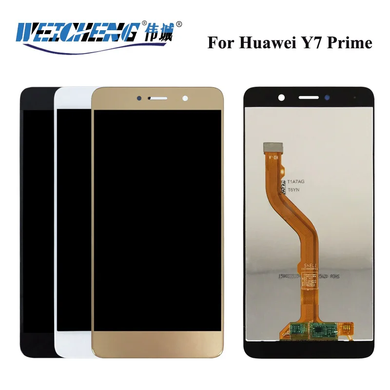 5 'для HUAWEI Y7 2017 Prime ЖК-дисплей сенсорный экран дигитайзер для Huawei с рамкой TRT-L21