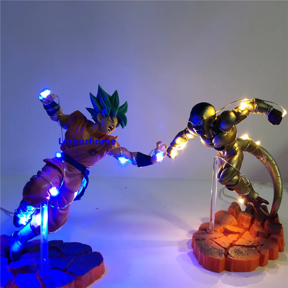Рисунок с изображением Сон Гоку Бог против Golden Frieza путем самостоятельного выбора