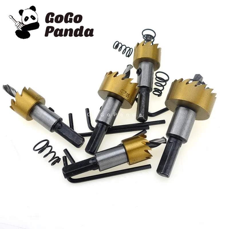 Free Shipping 5PCS 16 30mmBits Titanium Metal Hole Saw High Speed Steel