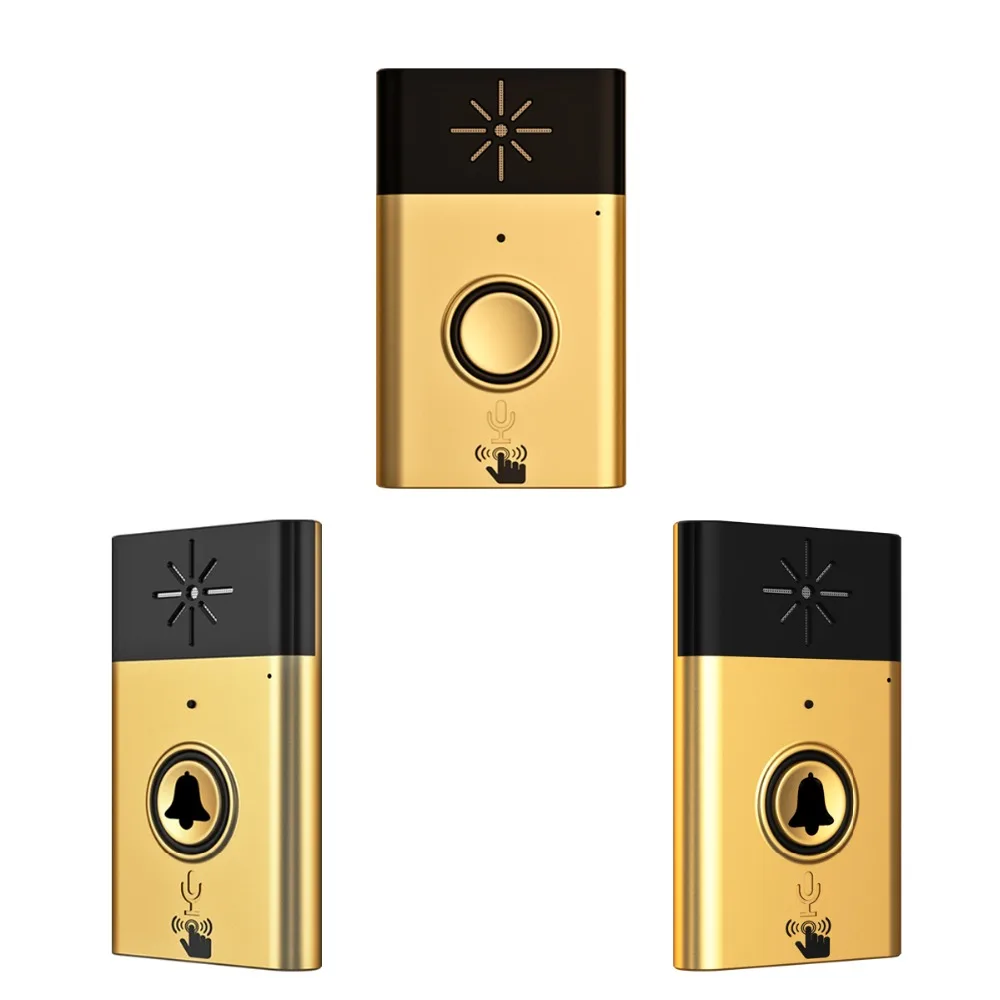 XINSILU New Arrival Digital Wireless Audio Doorbell,home security system doorphone Gold