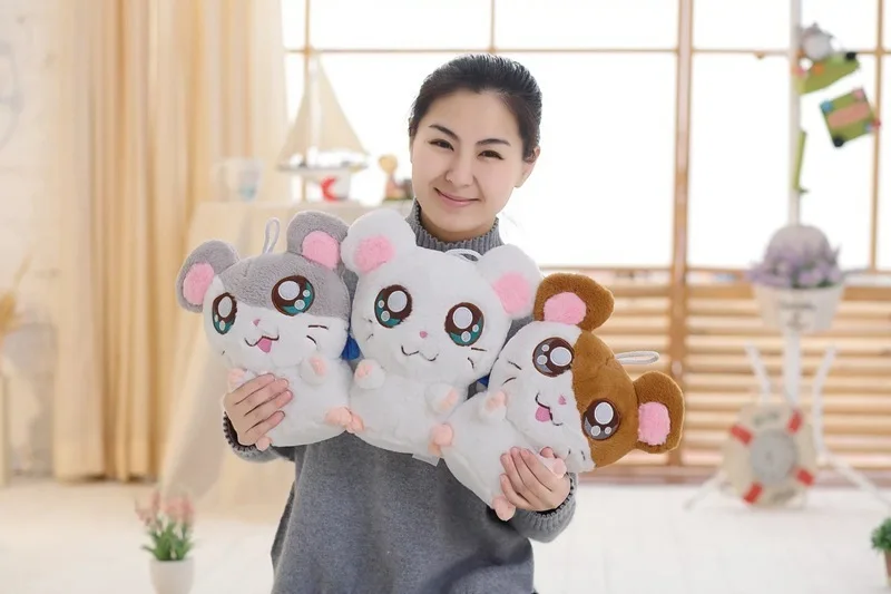

Kawaii 3 Styles 20cm Hamster Mouse Plush Toy Stuffed Soft Hamster Animal Hamtaro Doll Toy For Kids Baby Birthday Christmas Gifts