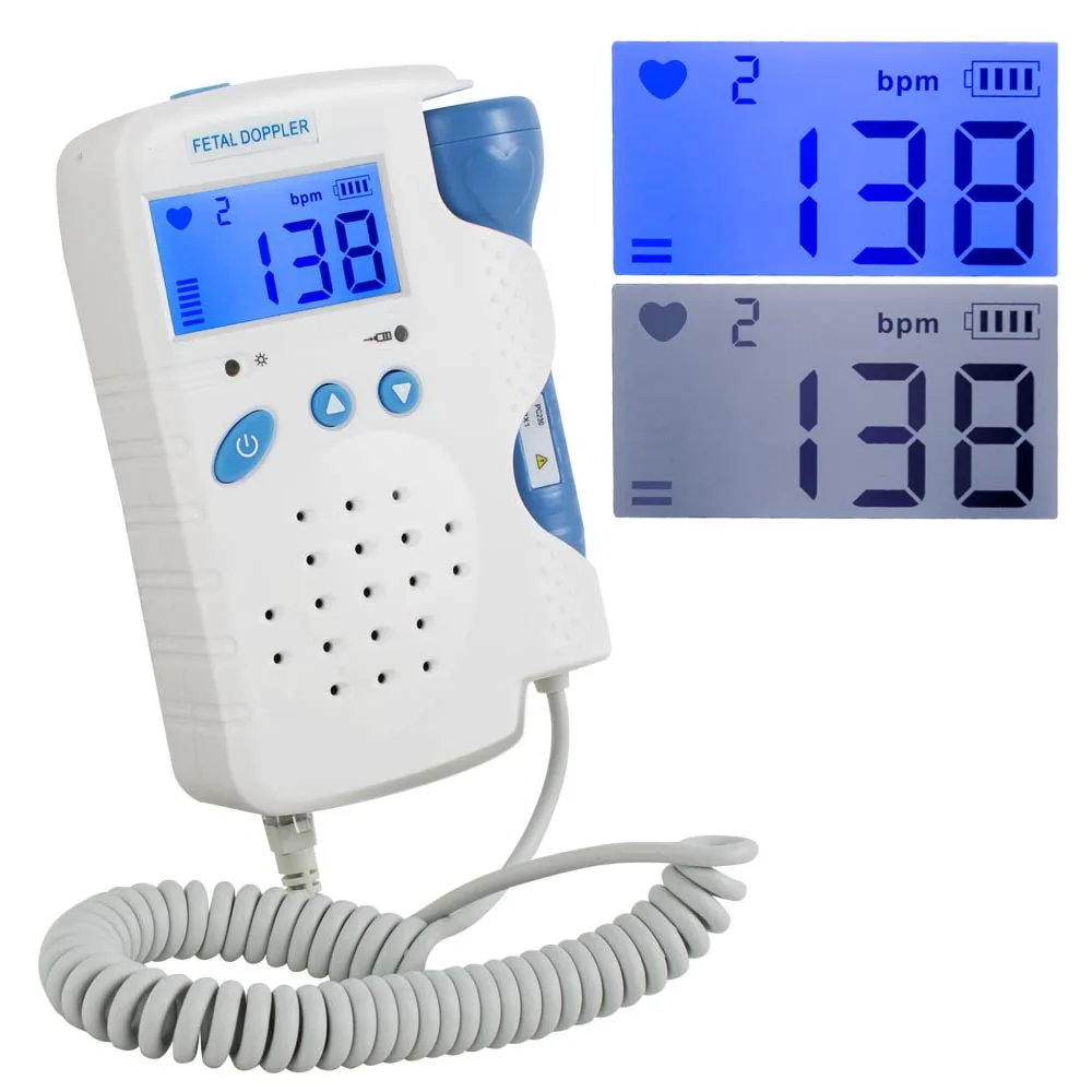 

3MHz Fetal Doppler for Pregnancy & Baby with LCD Display Blue Shipping with Cream from US