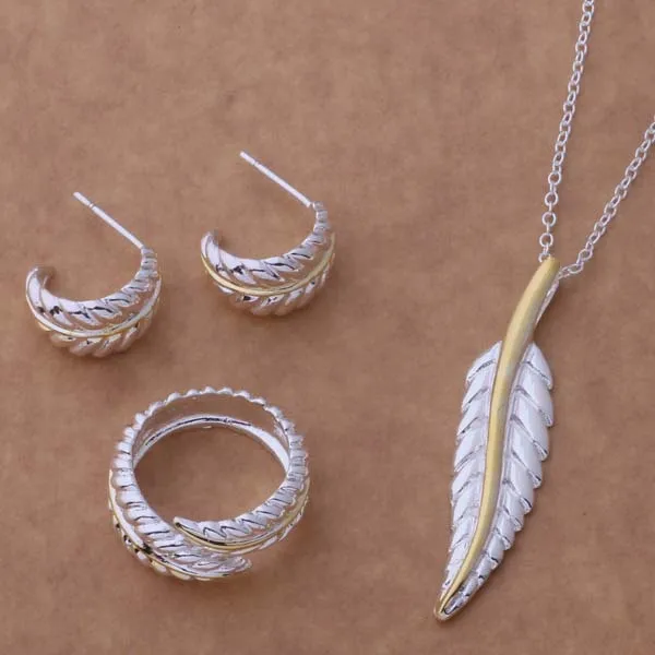 

wholesale High quality silver Fashion jewelry Necklace earrings rings WT-131