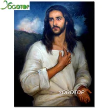 Yogotop религиозная Подвеска "Иисус" полный квадратный/круглый Diy Алмазная картина вышивки крестом 5D алмазное вышитое домашнее украшение на заказ YY168