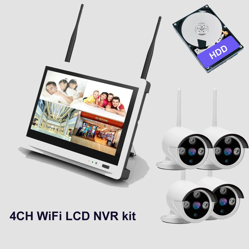 4ch Outdoor Day night security ip camera system 2MP 1080P WiFi font b wireless b font