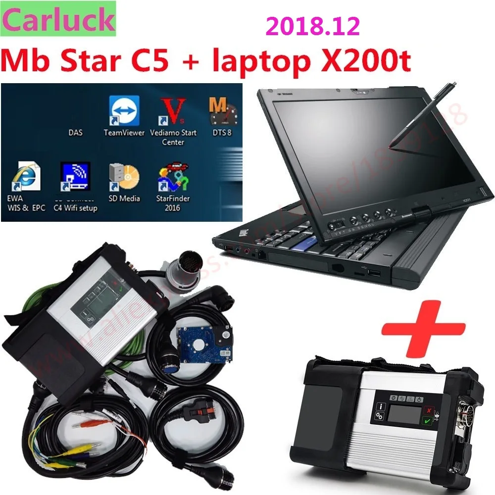 

Newest Mb Star C5 2019.09 Car Diagnostic Tool Software Star Diagnosis C5 With Laptop X200T Support Cars Trucks Directly To Work