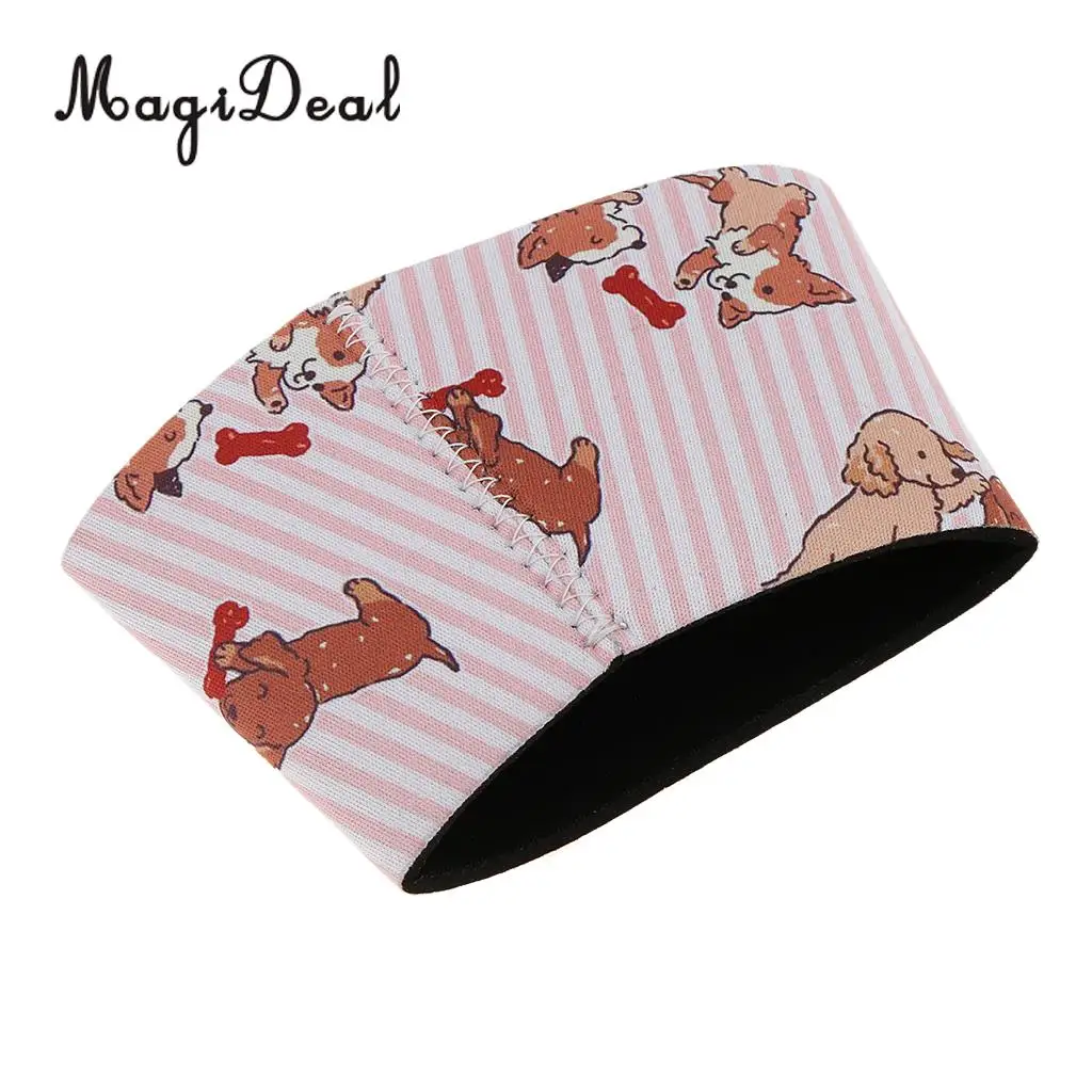 Cute Animal Puppy Zebra Prints Neoprene Beer Can Cooler Sleeve Insulated Reusable Coffee Cup Sleeve