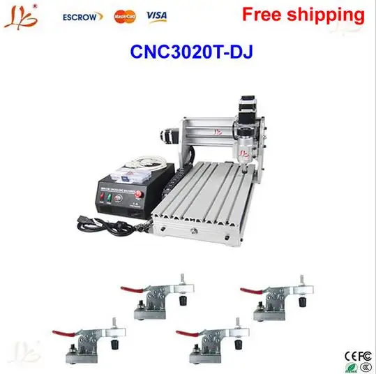 

CNC3020T-DJ engraving machine,hot sale CNC router,milling machine+4pcs cnc frame