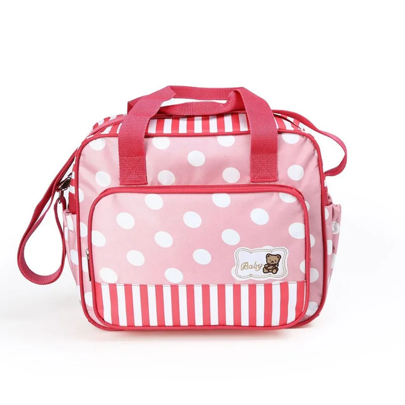 MOTOHOOD Dot Tote Bag Baby Changing Diaper Bags Fashion Designer Mother Bag Baby Stroller Bags Multifunctional High-capacity (5)