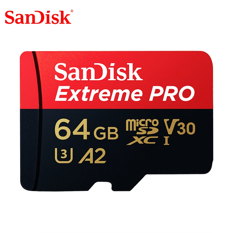 Двойной Флеш-накопитель SanDisk Extreme Pro microSDHC/microSDXC новое обновление карты памяти microSD TF карты 170 МБ/с. 64 Гб Class10 U3 A2 V30