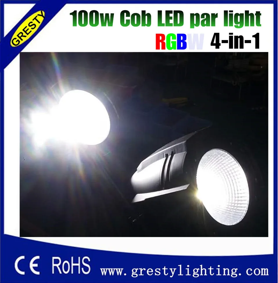 4 шт. Горячая продажа мощность и Выход 100 Вт COB LED PAR DMX 512 контроль RGBW led par dmx