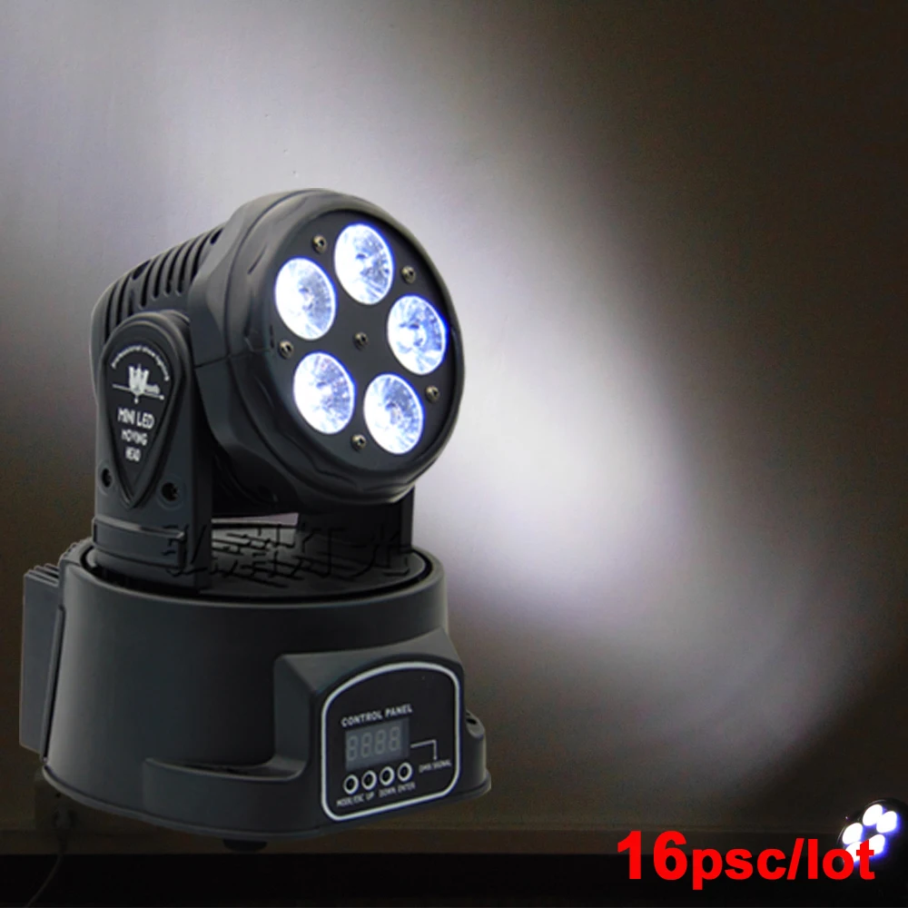 

16pcs/lot 2018 LED 5x 18W RGBWA+UV 6in1 DMX Stage Lights High Power Light with Professional for Party KTV Disco DJ