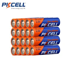 20 pièces PKCELL AA pile 1.5V LR6 AA pile alcaline 2A E91 AM3 piles à usage unique Bateria pour thermomete electronique