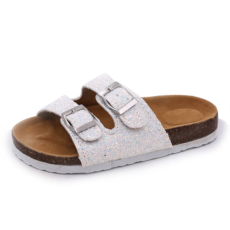 2019 New Kids Slippers Summer Beach Children Cork Sandals Bling Sequins For Family Shoes Leopard Barefoot Flats Girls Slipper 2019 New Kids Slippers Summer Beach Children Cork Sandals Bling Sequins For Family Shoes Leopard Barefoot Flats Girls Slipper