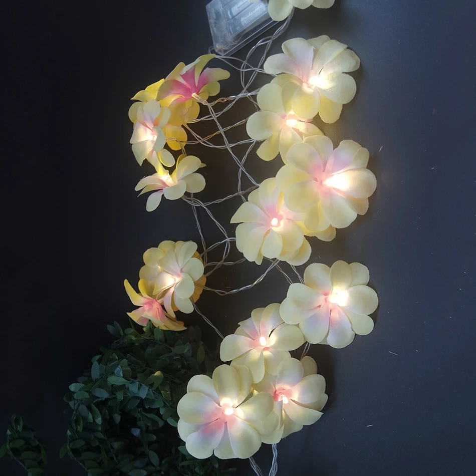

Wedding Event Party flower Led decoration,creative DIY Plumeria holiday lighting string,Powered by AA battery,vase floral decor.