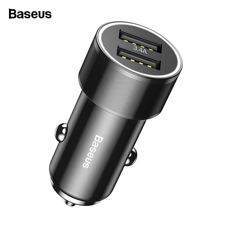 Baseus 3.4A المزدوج USB سيارة شاحن آيفون xs سامسونج Xiaomi باد 2 ميناء LED سيارة الهاتف المحمول شاحن سيارة السريع شحن شاحن Baseus 3.4A المزدوج USB سيارة شاحن آيفون xs سامسونج Xiaomi باد 2 ميناء LED سيارة الهاتف المحمول شاحن سيارة السريع شحن شاحن