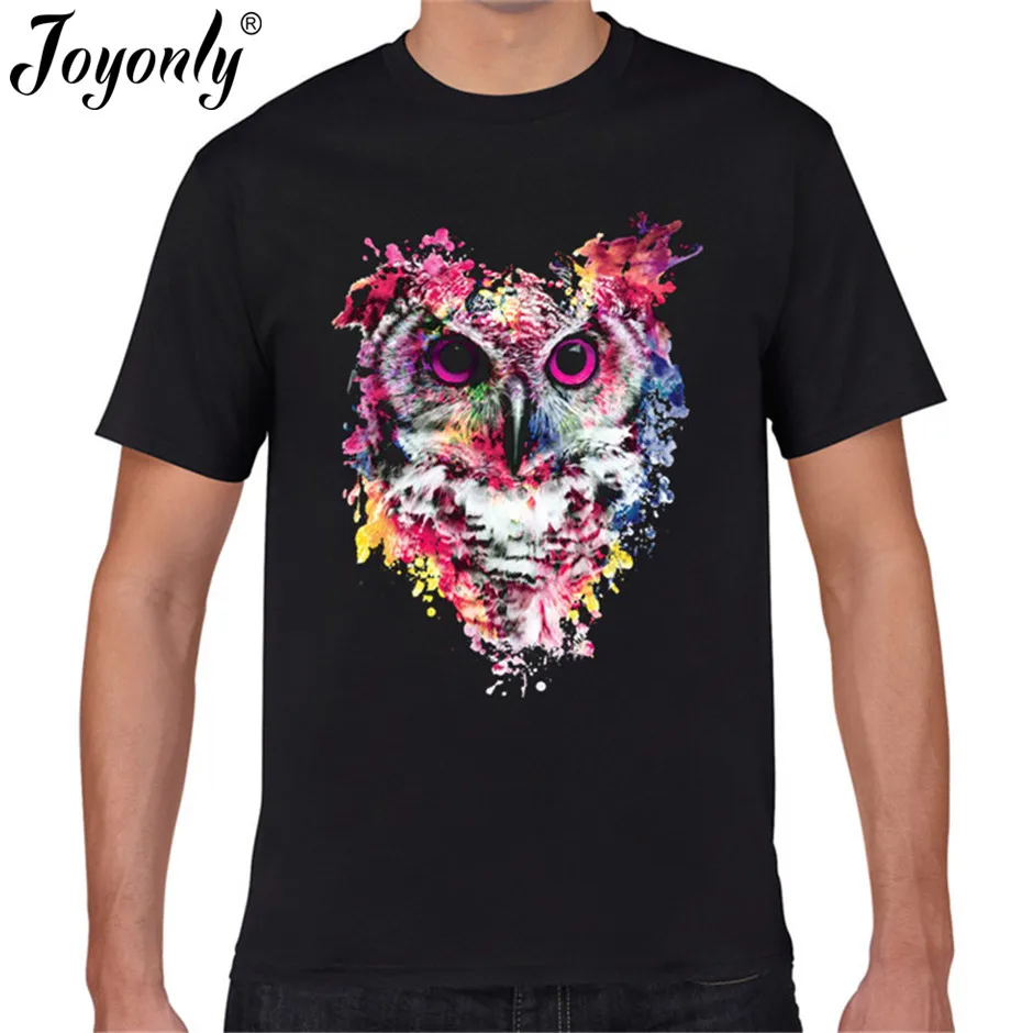 Joyonly/футболка черного цвета для мальчиков футболка с изображением животных, совы, тигра, черепа, цветка, галактики Детская летняя одежда для маленьких мальчиков и девочек топы