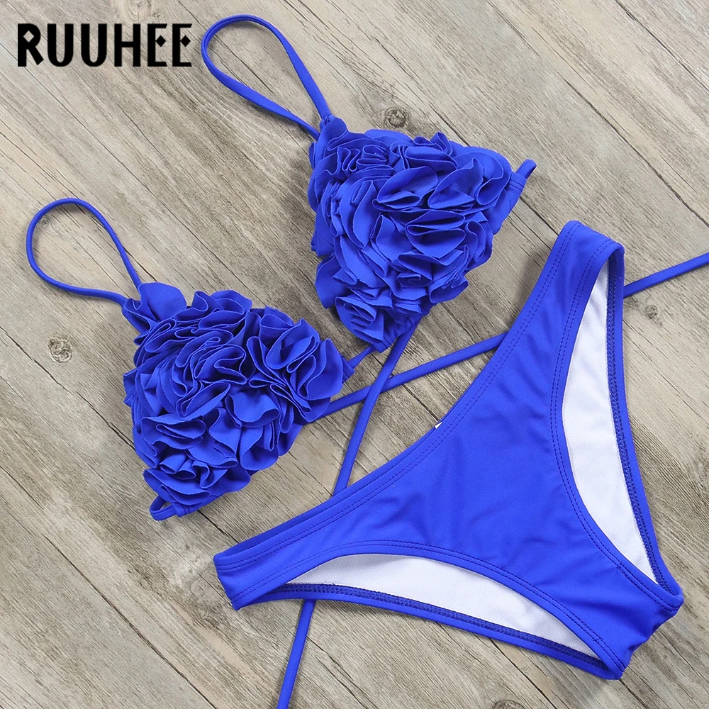 RUUHEE Bikini Swimwear Swimsuit Women 3D Floral Sexy Bikini Set Bathing Suit Push Up Beach Wear Maillot De Bain Femme Biquini RUUHEE Bikini Swimwear Swimsuit Women 3D Floral Sexy Bikini Set Bathing Suit Push Up Beach Wear Maillot De Bain Femme Biquini